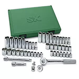 SK 94549 Fractional Socket Set - 3/8-In. Drive 6 Point Metric Tools, 49-Piece Plastic Socket Case. SuperKrome Finish Fractional Handtools