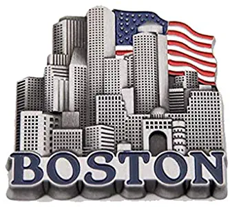 Boston Skyline Flag Magnet