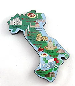 Italy Decowood Jumbo Wood Fridge Magnet 3.75x2