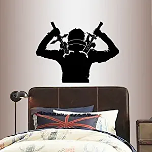 Wall Vinyl Decal Home Decor Art Sticker Anime Ninja Warrior Guy Kids Bedroom Living Room Removable Stylish Mural Unique Design