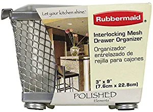 Rubbermaid Drawer Organizer Titanium 3" W X 9" L X 2.25" H