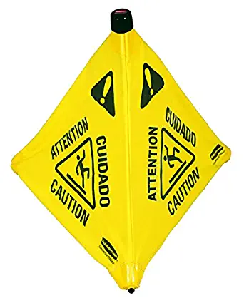 Soft Safety Sign, Caution, Eng/Sp/Fr