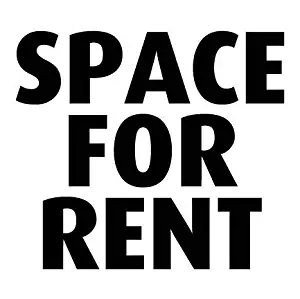 Space for Rent Sign Logo Decal Black Sticker 8.5 x 9.5 for House Building Shop Store Warehouse Flat Apartment More