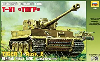 Zvezda Models Tiger I Ausf. E Early Production with Interior Details of Fighting Compartment Building Kit, Scale 1/35