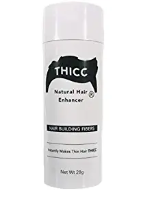 THICC Natural Hair Enhancer (Medium Brown)- Next Generation Vegan Hair Fibers for Concealing Thinning Hair- Lasts Up to 3 Months