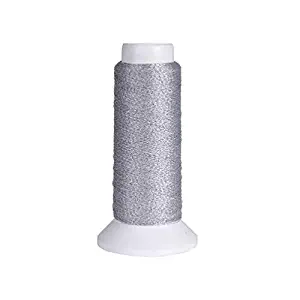 Kesheng 500M Polyester Spools Reflective Nylon Sewing Embroidery Thread Roll Compatible to Sewing Machines for Hat Clothes Artcraft Making (Gray, 500m)