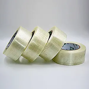 4pcs HobbyUnlimited Fiberglass Filament Reinforced Strapping Tape 50mm x 50m (2in x 55yds) 5.9 Mil