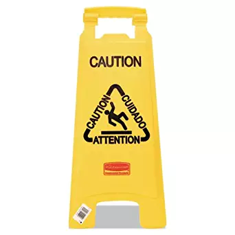 RCP611200YW - Rubbermaid Lightweight Caution Floor Sign