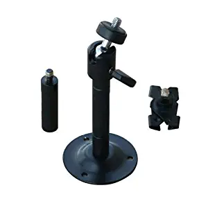 Videosecu 1/4" x 20 Threads Swivel Video Camera Mount 2-6 Inch Adjustable Universal Pan Tilt CCTV Camera Mounting Bracket with Ceiling Clip 1BO