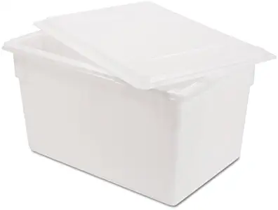 Rubbermaid Commercial - Food/Tote Boxes, 21.5gal, 26w x 18d x 15h, White 3501 WHI (DMi EA