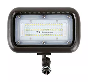 GKOLED 45W Outdoor Security LED Flood Lights, Waterproof, 150W PSMH Equivalent, 5400 Lumens, 5000K Daylight White, 70CRI, UL-Listed & DLC-Qualified, 1/2" Adjustable Knuckle Mount, 5 Years Warranty