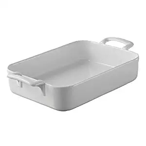 REVOL Belle Cuisine Rectangular Roasting Dish, 3.85 QT -White