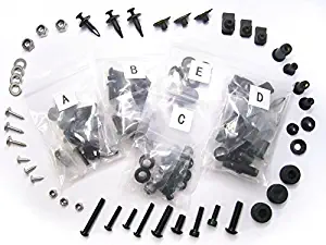 Complete Black Bolt Kit Body Screws for Kawasaki Ninja 650R ER-6F ER-6N EX 650 06 07 08