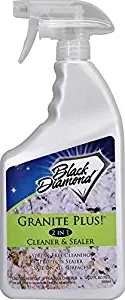 Black Diamond Stoneworks GRANITE PLUS! 2 in 1 Cleaner & Sealer for Granite, Marble, Travertine, Limestone, Ready to Use! 1-Quart