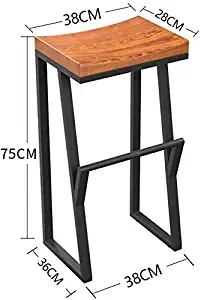 CWJ Furniture Barstools Portable Stool Bar Stools Iron Bars Chairs Wooden Stools Bar Stools Leisure Bars Chairs Front Chairs Chairs Home Hight Counter Stool,C