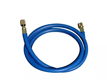 Appion MH380006EAB 3/8" Diameter Hose, 3/8" FL to 1/4" FL Vacuum Certified Refrigerant Hose, 6', Blue