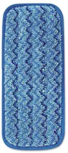 Rubbermaid Commercial Products Q820BLU Microfiber Wall & Stair Wet Mopping Pad44; Blue - 13.75 x 5.5 in.