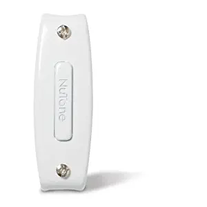 NuTone PB7WH Wired One-Unlighted Door Chime Push Button, White