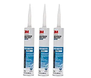 3M Marine 5200 Adhesive/Sealant, White, 10 fl oz (3 Pack)