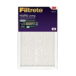 Filtrete MPR 1500 25x25x1 AC Furnace Air Filter, Healthy Living Ultra Allergen, 6-Pack