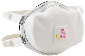 3M 8293 P100 Disposable Particulate Cup Respirator with Cool Flow Exhalation Valve, Standard (Case 20)