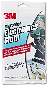 3M Products - 3M - Microfiber Electronics Cleaning Cloth, 12.5 x 14.1, White - Sold As 1 Each - Keeps computers, monitors, TV screens, CD/DVD players and other electronic devices free from dust and smudges. - Safe to use on virtually any surface in the home or office. - Machine washable for repeated use.