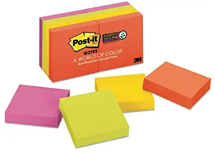 Pads in Marrakesh Colors, 2 x 2, 90-Sheet, 8/Pack