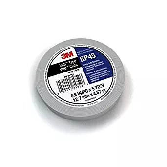 3M 70006765195 VHB Tape RP45 Gray, 1/2 in x 5 yd x 1/25 in