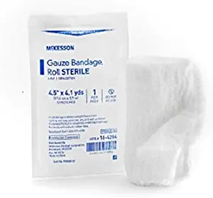 McKesson Cotton Gauze Roll, 6-Ply, 4-1/2 Inch X 4-1/10 Yard, 16-4264 - Case of 100 Rolls