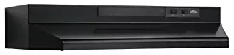 Broan F403623 Two-Speed Four-Way Convertible Range Hood, 36-Inch, Black