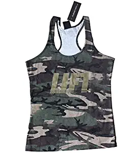 FlexzFitness Women’s “Lift” Tank Top for Body Building, Powerlifting, Weightlifting, Running, Working Out, Yoga, and Exercise, Camo, Size Small
