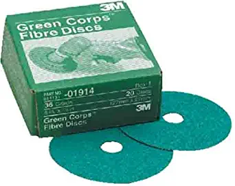 3M Green Corps Grinding Disc 01922, 7" x 7/8", 36, 20 Discs/bx (3M-1922)