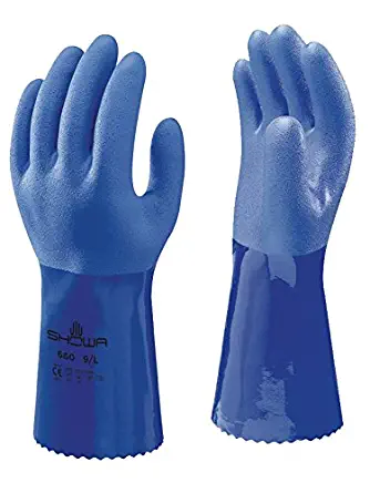 SHOWA Atlas 660L-09 Triple-Dipped PVC Coated Glove with Cotton Liner, Large (Pack of 12 Pairs)