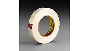 3M Scotch 8896 Synthetic Rubber Resin Film Strapping Adhesive Tape, 4.6 mil Thick, 110m Length x 24mm Width, Ivory