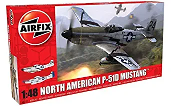 Airfix North American P51-D Mustang Plastic Model Kit 147 pieces