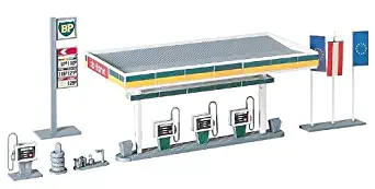 Faller 130346 Gas Pumps with Service Bay HO Scale Building Kit