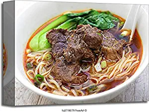 Barewalls Taiwanese Beef Noodle Soup Gallery Wrapped Canvas Art (11in. x 14in.)