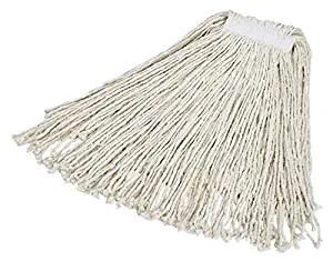 Rubbermaid Commercial Products Value Pro Cut-End Mop Head, Cotton, #24, 1-Inch Headband, White (FGV11800WH00)(Pack of 12)