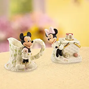 Walt Disney Show Case Mickey and Minnies Picnic Sugar and Creamer Set Figurine by Lenox Classics