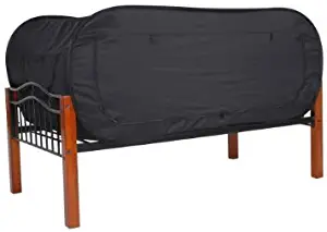 Privacy Pop Bed Tent (Twin Bunk) - Black