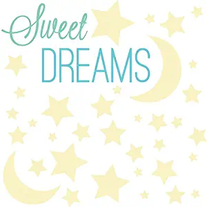 RoomMates Sweet Dreams Glow In The Dark Peel And Stick Wall Decals