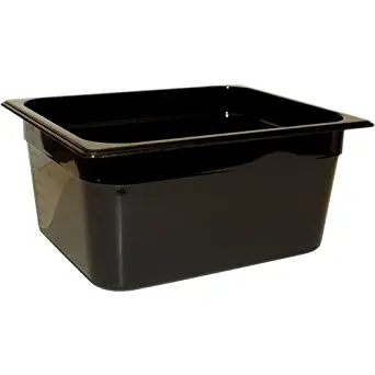 Rubbermaid Commercial Products Hot Food Pan, 1/4 Size, 4 Quart, Black (FG212P00BLA)