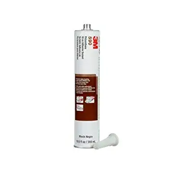 3M 590 Polyurethane Adhesive Sealant - Black Paste 310 ml Cartridge - Shore Hardness 60 to 65 Shore A, Shear Strength 500 psi, Tensile Strength 1450 psi - 05516 [PRICE is per CARTRIDGE]