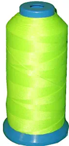 Item4ever Reflective NEON Green Bonded Nylon Sewing Thread V-69 T70 1500 Yard for Outdoor, Leather, Upholstery