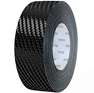 VViViD Black Carbon Fiber Air-Release Adhesive Vinyl Tape Roll (6 Inch x 20ft)