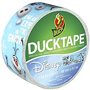 Duck Brand 283422 Disney-Licensed Frozen featuring Olaf Duct Tape, 1.88 Inches x 10 Yards, Single Roll