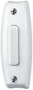 NuTone PB7LWH Wired One-Lighted Door Chime Push Button, White