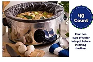 Extra Large Slow Cooker Liners Fits Up To 7-8 Quart Crock Pots 40 Ct