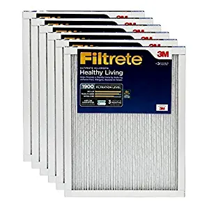 Filtrete MPR 1900 23.5x23.5x1 AC Furnace Air Filter, Healthy Living Ultimate Allergen, 6-Pack