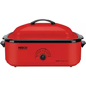 Nesco 18-quart Porcelain Roaster Oven (red)